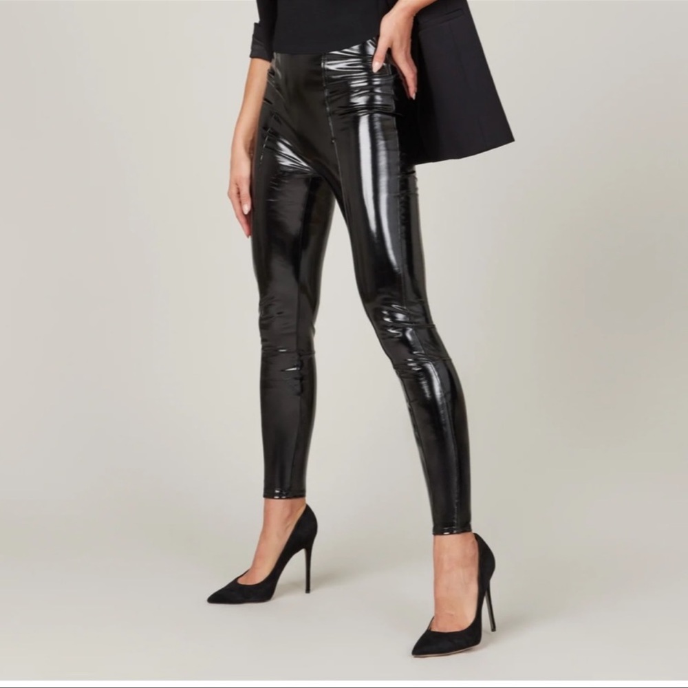 Spanx Faux Patent Leather Leggings Size S